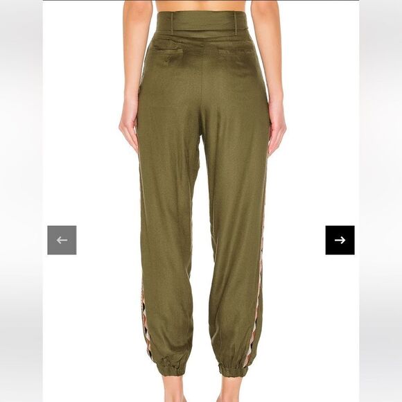 Tularosa Melina Jogger Pants Green Size XL Small Fabric Defect $168 NWT (6-5) - Picture 3 of 8